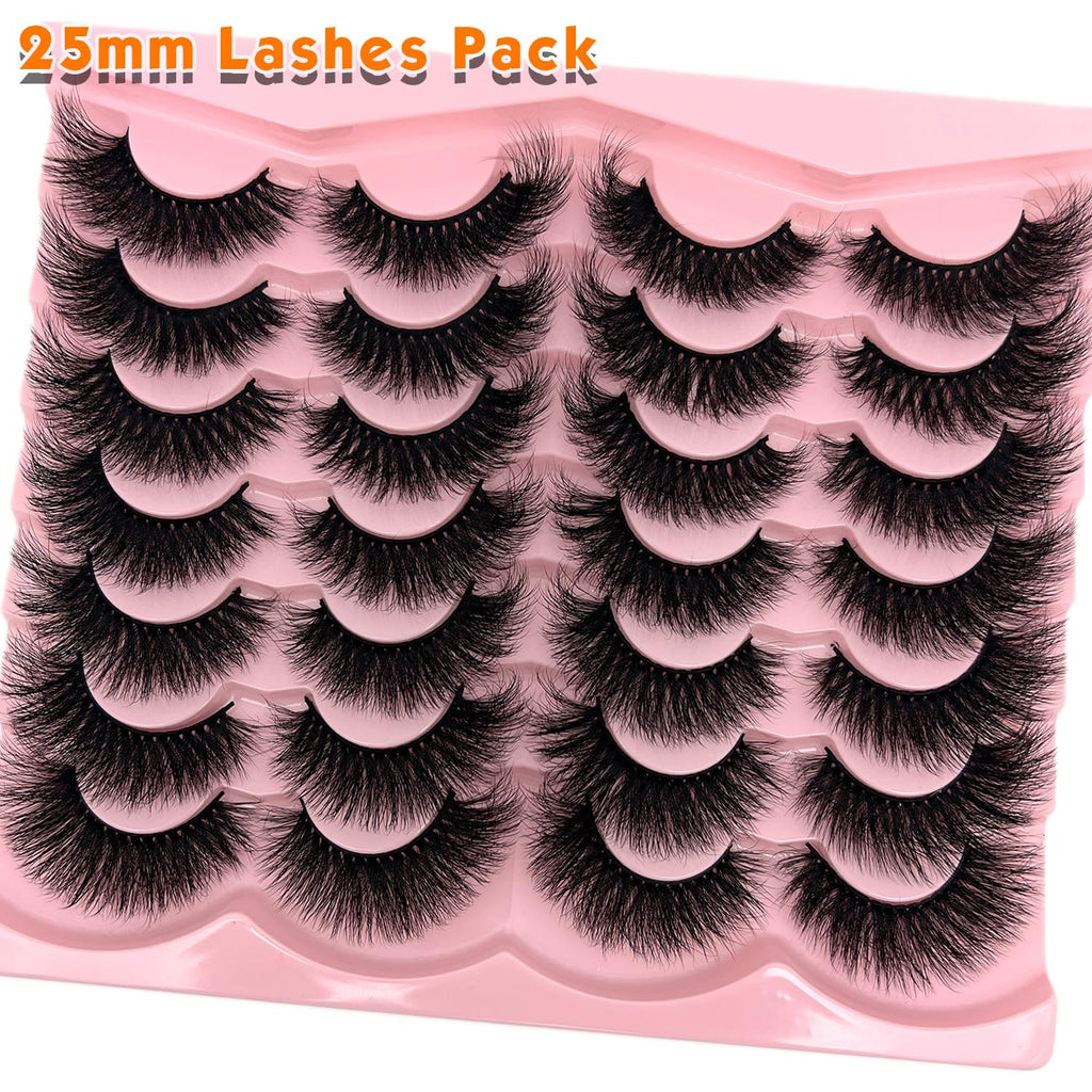 Fluffy Lashes Mink Wispy Cat Eye Faux Mink Lashes Pack Soft Fake Strip Eyelashes 18Mm Long Volume False Eyelashes Natural Look