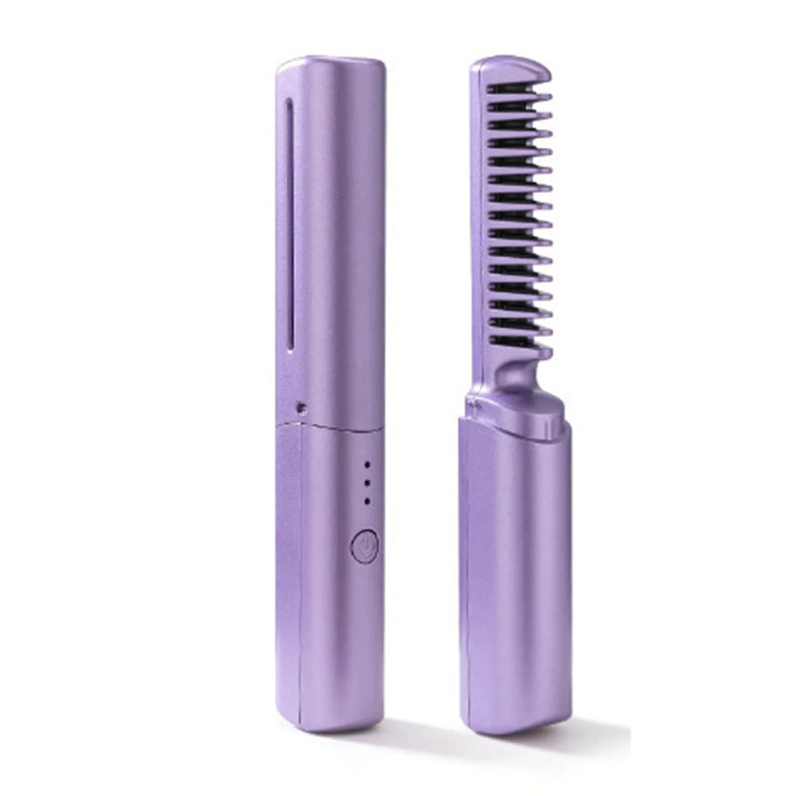 Rechargeable Mini Hair Straightener, Negative Ion Hot Comb Hair Straightener, Portable Cordless Hair Straightening Brush,A Quick Styling Brush