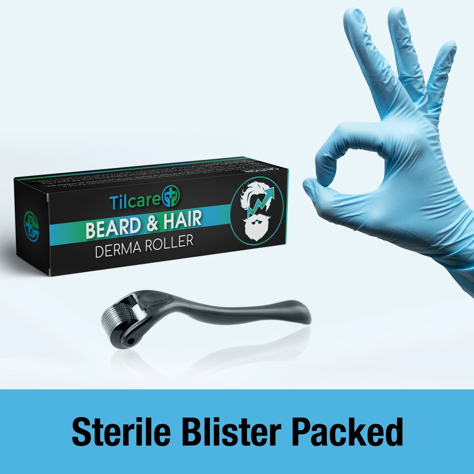 Beard and Hair Derma Roller (1Pack) by  - Titanium Derma Roller 0.25Mm
