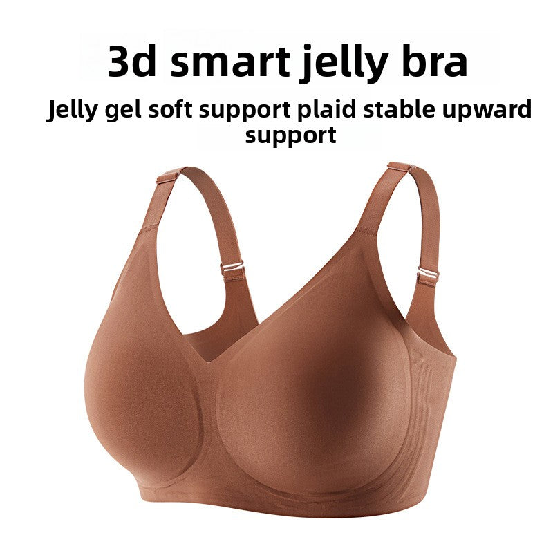 Jelly-like soft support seamless bra