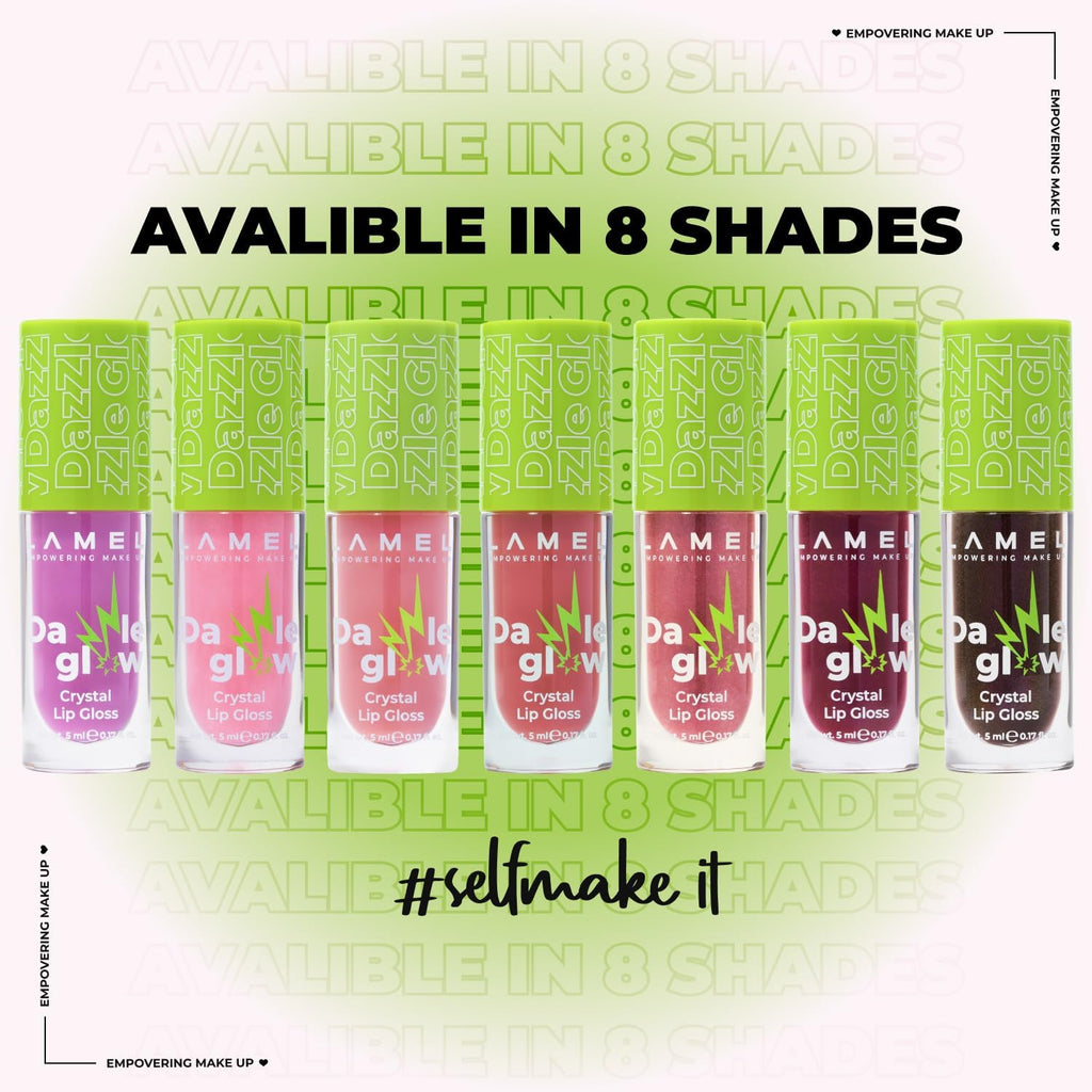 Dazzle Glow Crystal Clear Lip Gloss - Hydrating Lip Gloss - Non Sticky - Colored - Moisturizing - №404 You Can