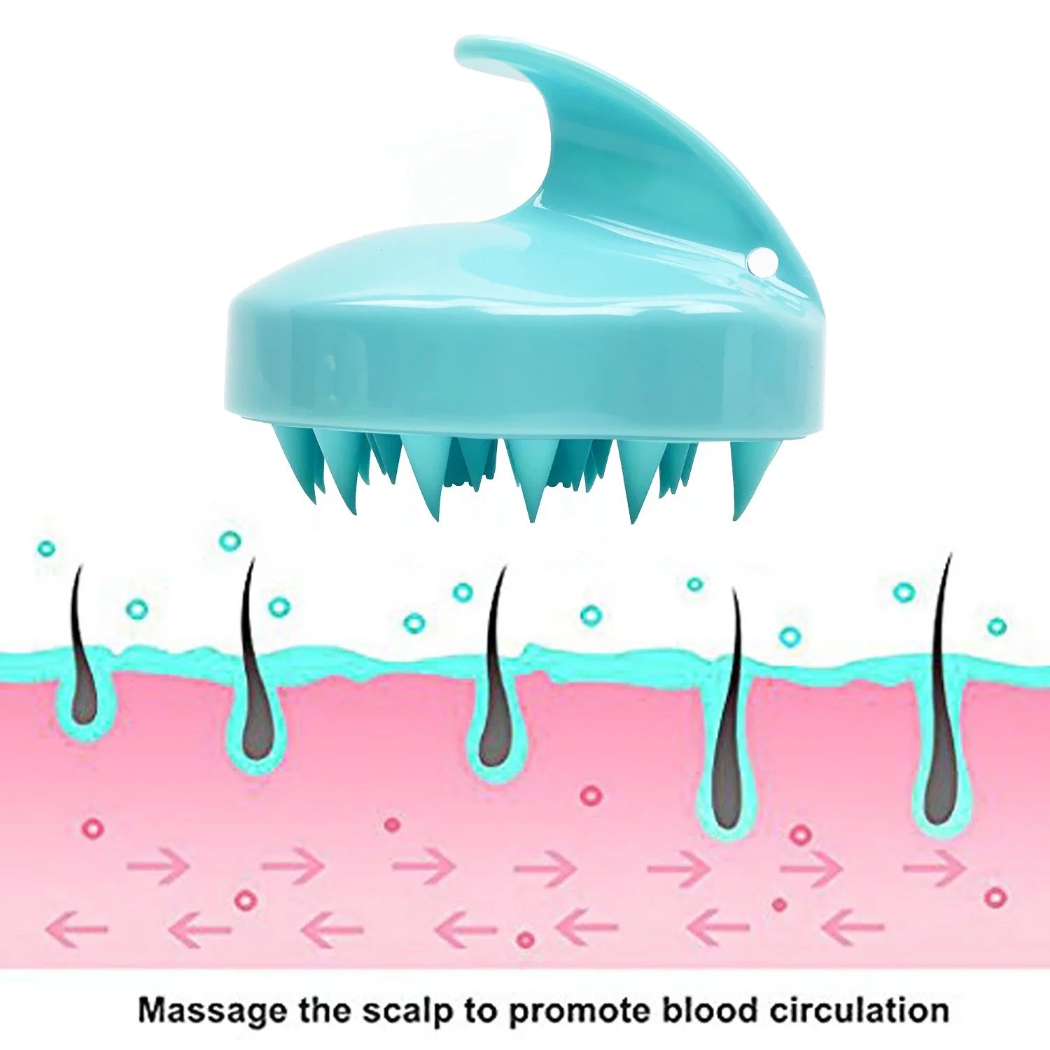 2-Pack Hair Scalp Massager Shampoo Brush, Shower Hair Brush with Long & Flexible Silicone Bristles for Scalp Scrub, Head Massage and Hair Growth, Dandruff Comb Scalp Scrubber Exfoliator