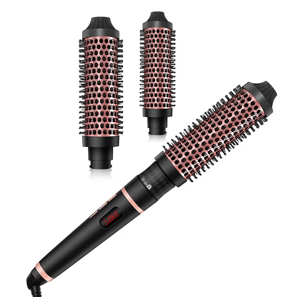 Replaceable Thermal Brush 1.5 Inch Ionic Heated round Brush Creates Blowout Look Thermal round Brush Curling Iron
