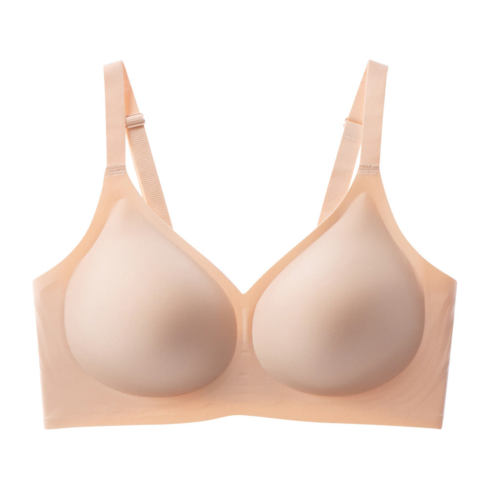 Jelly-like soft support seamless bra